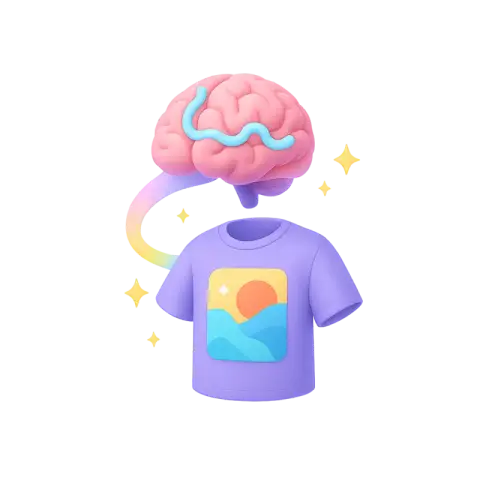 <h3><b>Kreativ mit KI</b></h3> T-Shirts mit einzigartigen Designs in wenigen Sekunden erstellen – kreative Motive für deinen Look